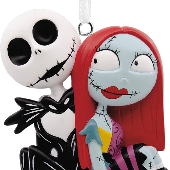 Holiday Ornament Disney Tim Burton's The Nightmare Before Christmas Jack & Sally - Picture 2 of 5